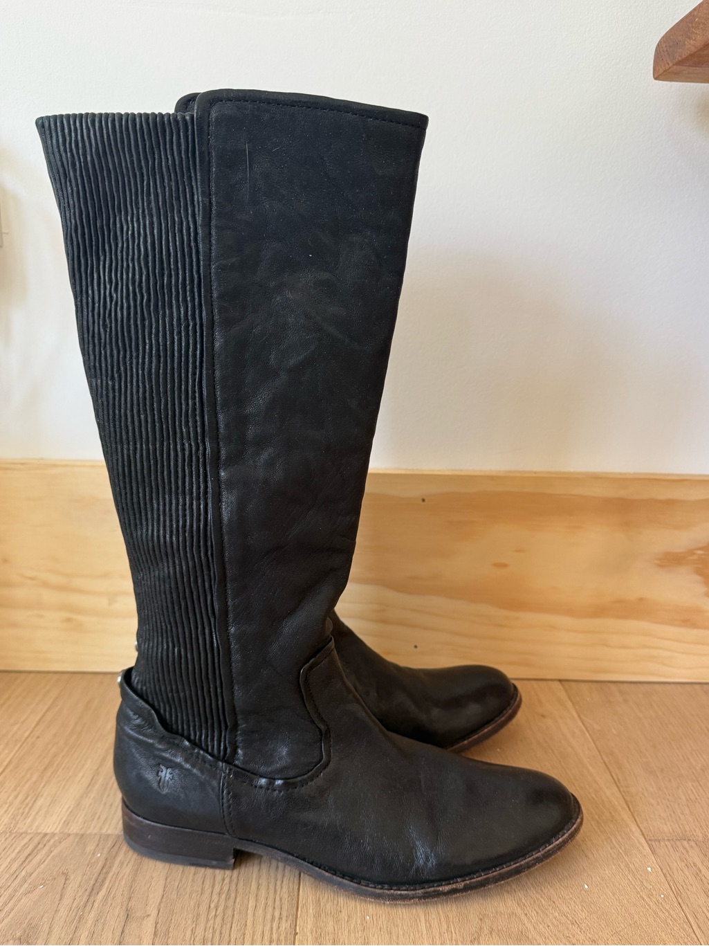 Frye Black Tall Melissa Scrunch Boots